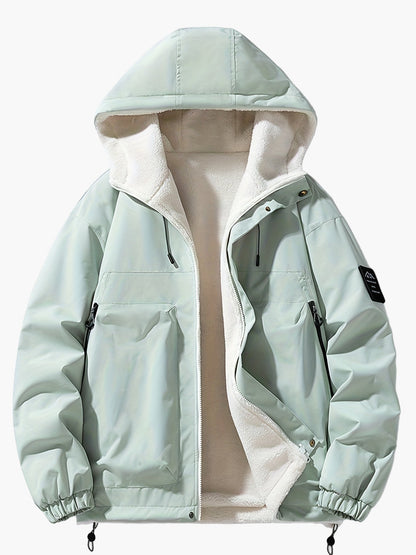 Men's winter jacket with hood – casual streetwear outdoor jacket