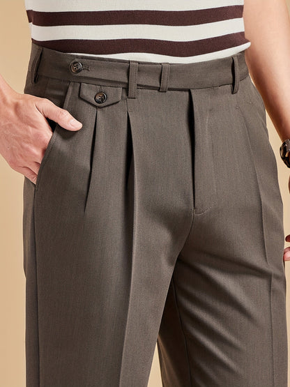 Men's Business Trousers with Front Pleat – Modern, Elegant Design for Office and Leisure