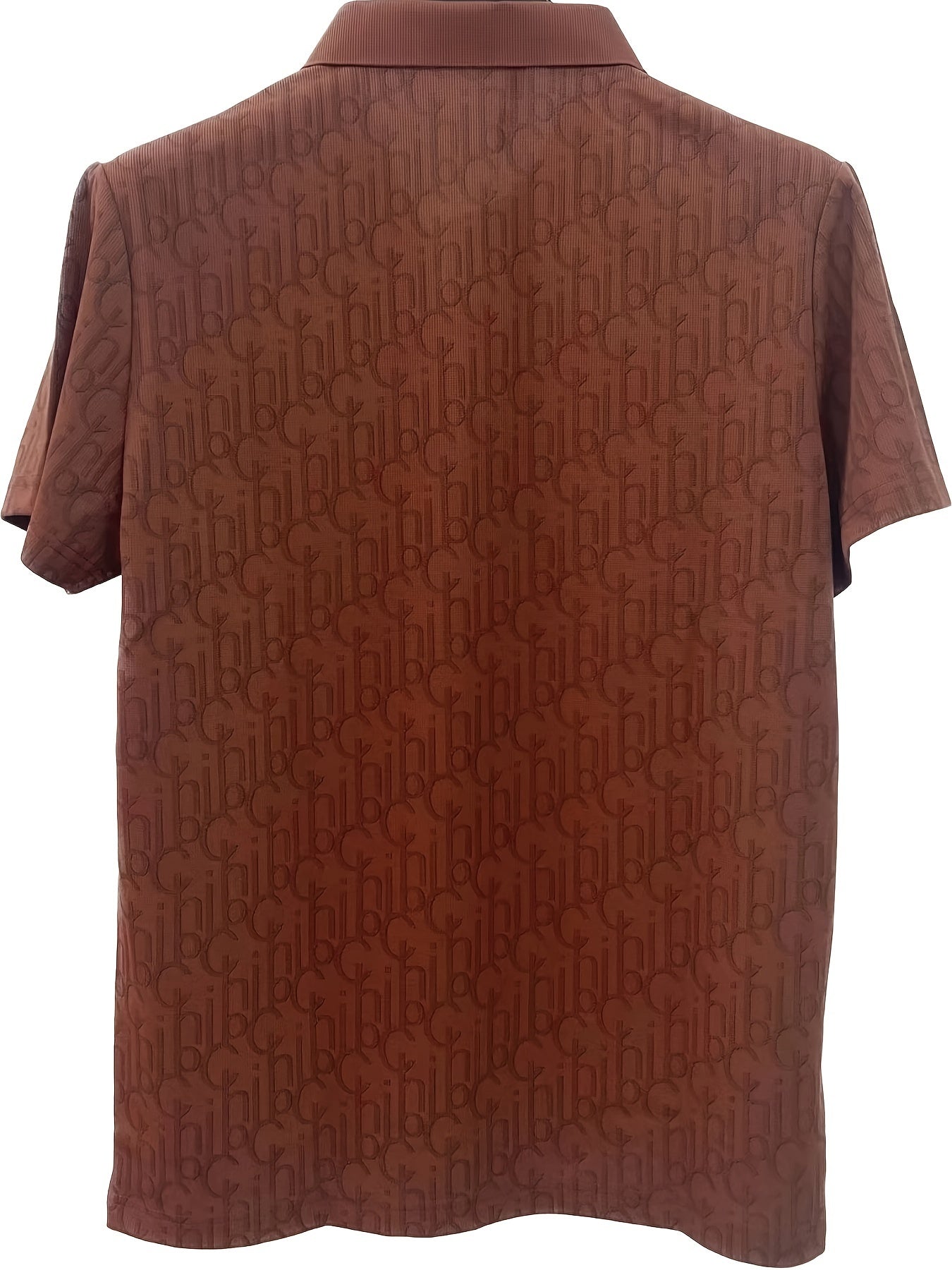 Men's Casual Shirt with Pattern and Classic Notch Collar – Stylish Summer Shirt for Everyday and Leisure Wear