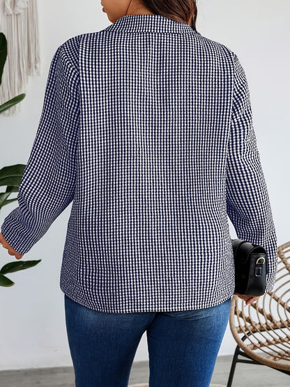 Women's plaid shirt in casual vintage style for leisure and everyday wear