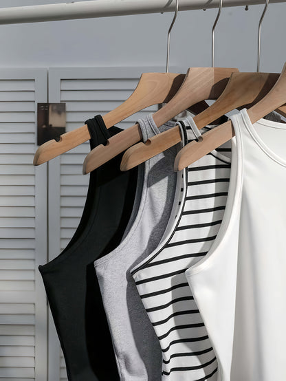 Women's Basic Crop Top Set – Casual Sports Tank Tops for Everyday & Leisure