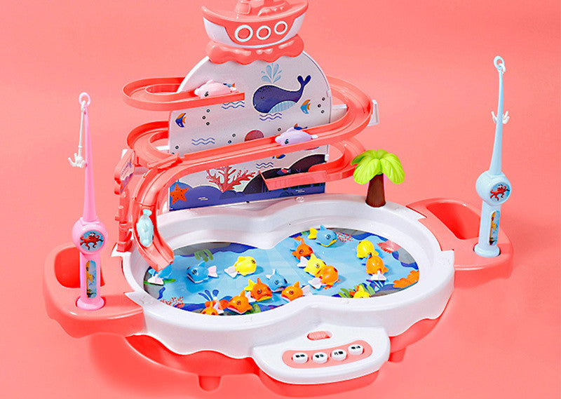 Electric fishing game for children – music, educational toy and fishing fun, unisex, Montessori style