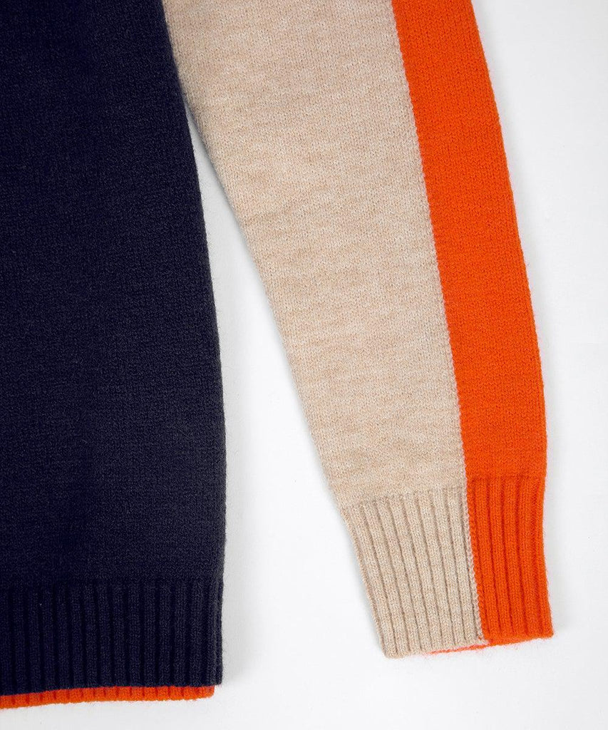 Women's Sweater Colorblock Style Modern Casual & Office