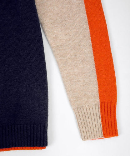 Women's Sweater Colorblock Style Modern Casual & Office