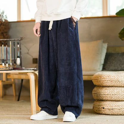 Men's Loose Casual Trousers Vintage Street Style Relaxed Fit