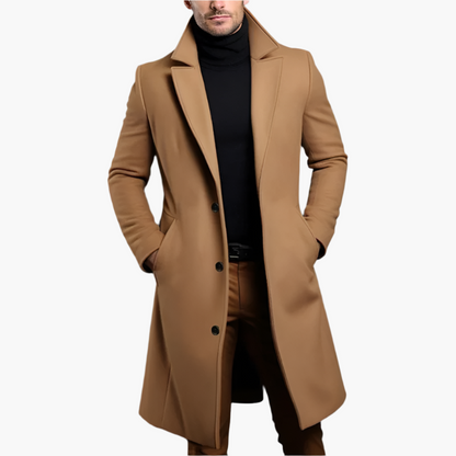 Herren Klassischer Wollmantel – Eleganter Business & Freizeit Wintermantel