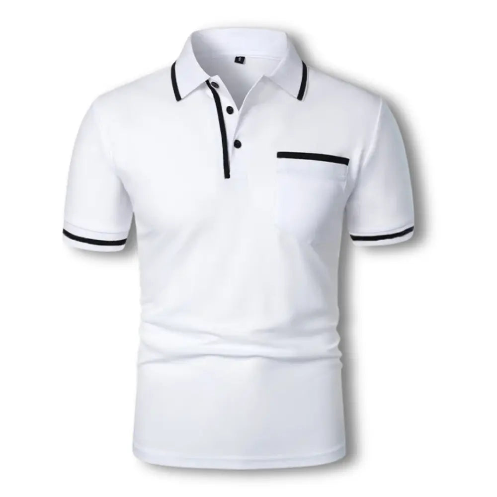Men's Polo Shirt Modern Fit – Stylish Leisure and Work Shirt with Contrast Details