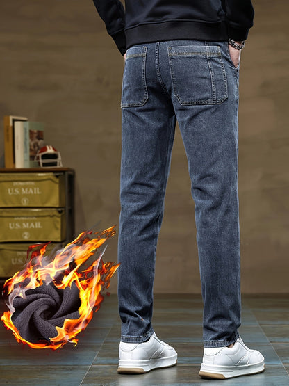 Herren Thermojeans mit Fleecelining und aufgesetzten Taschen