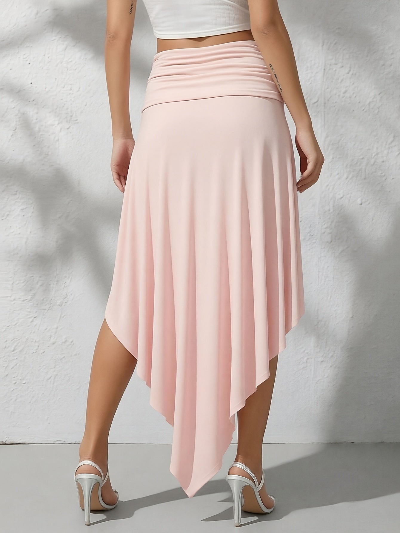 Women's Handkerchief-Hem Maxi Beach Skirt – Elegant Vacation Skirt with Ruffles for Beach & Resort