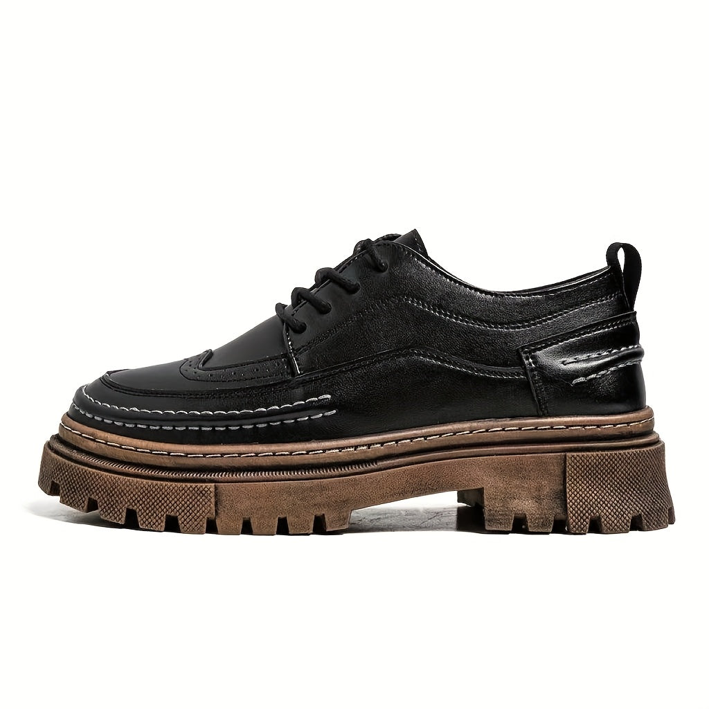Herren Vintage Brogue Plateau-Schnürschuhe – Elegante Business- und Freizeit-Schuhe