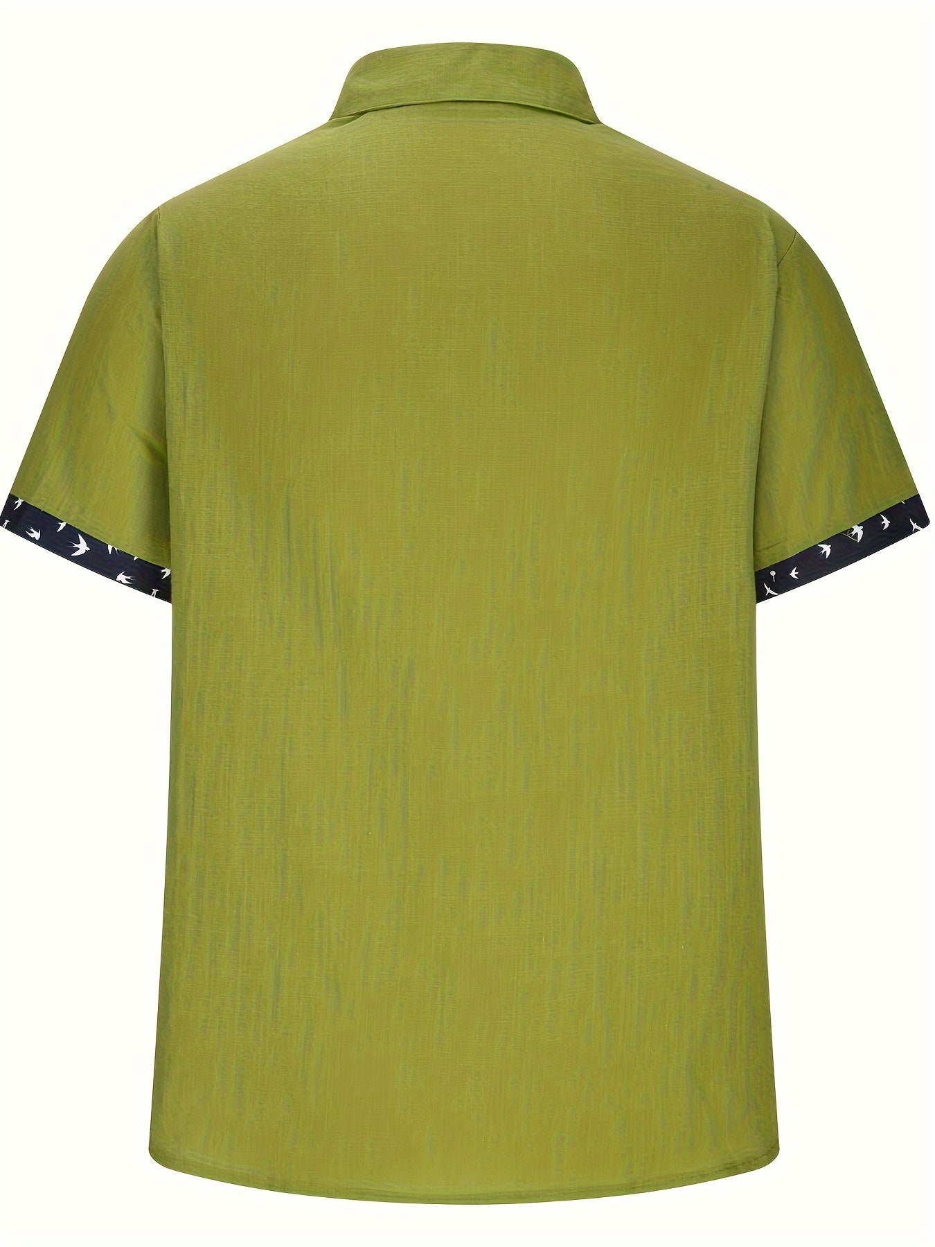 Men's Summer Short-Sleeve Casual Shirt with Contrast Details – Perfect for Vacation & Everyday Wear