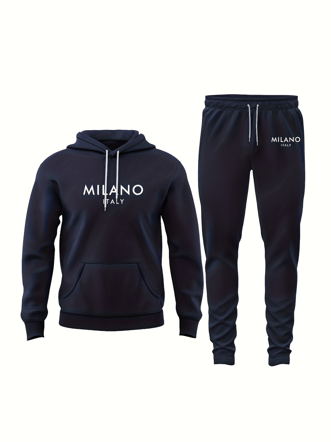 Men's Milano Italy Tracksuit Set – Hoodie & Jogging Pants for Leisure and Sports