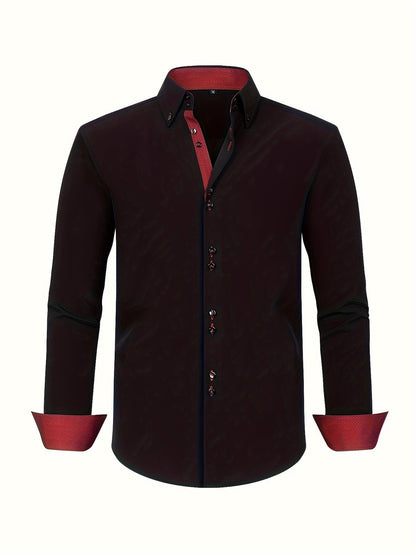 Men's Business Shirt Modern Fit – Elegant Style for Office & Leisure