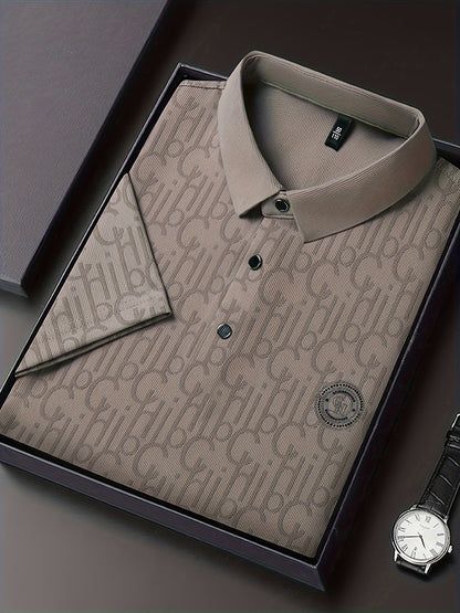 Men's Casual Shirt with Pattern and Classic Notch Collar – Stylish Summer Shirt for Everyday and Leisure Wear