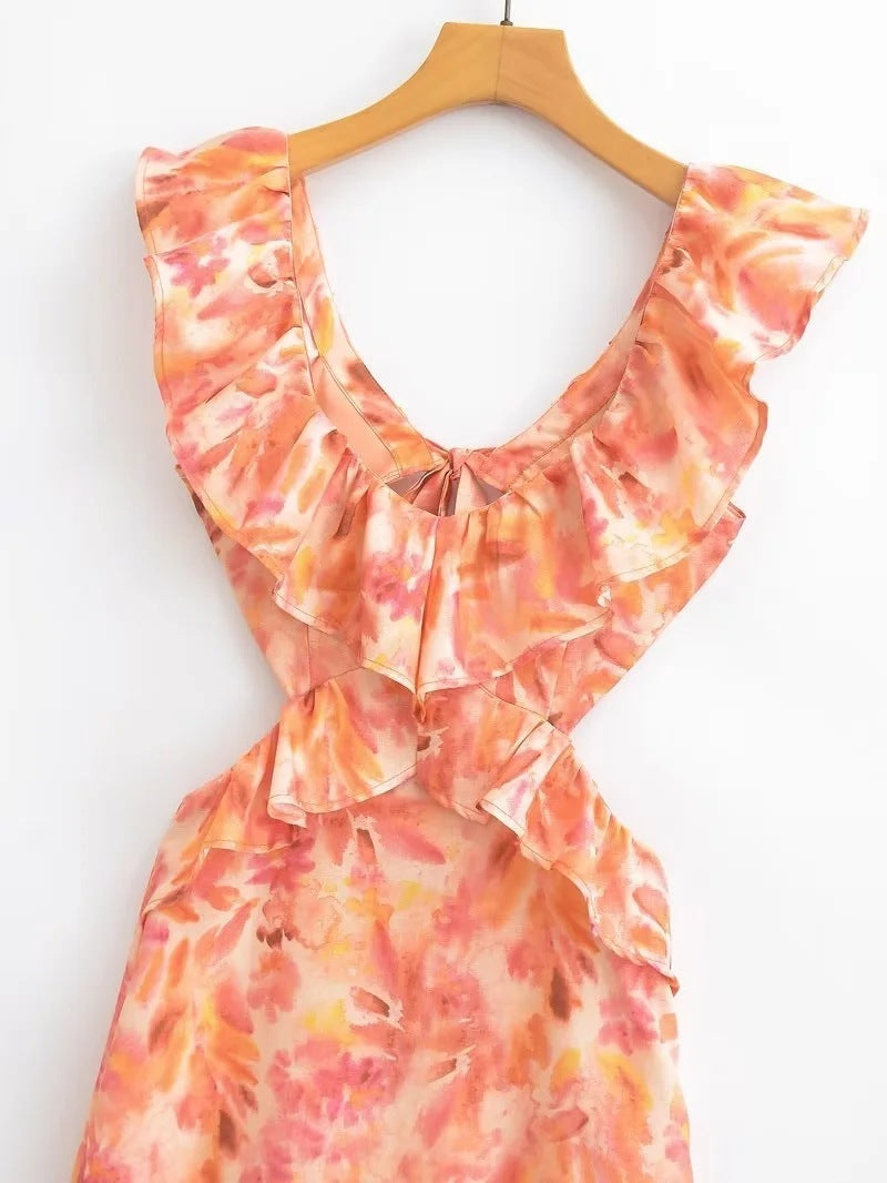 Women's maxi dress with ruffles – Elegant party dress and summer dress in boho style