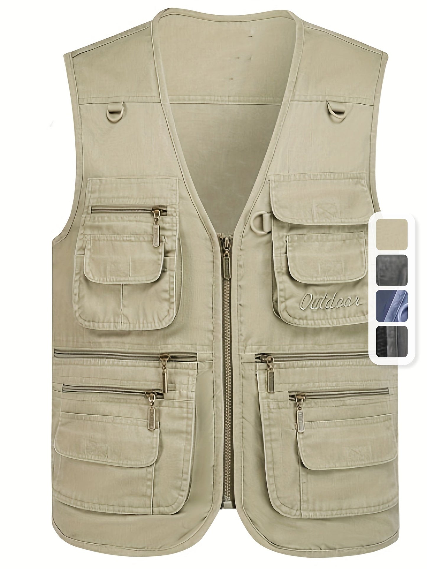 Men's Outdoor Vest with Many Pockets – Fishing & Photography Vest, Casual Utility Vest, Regular Fit