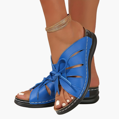 Women's Comfort Sandals with Bow and Open Toe – Comfortable Summer Shoes for Everyday and Leisure