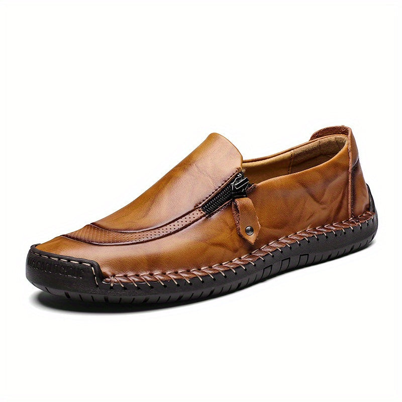 Herren Vintage Freizeitschuhe mit Reißverschluss – Bequeme Slip-Ons für Alltag und Party