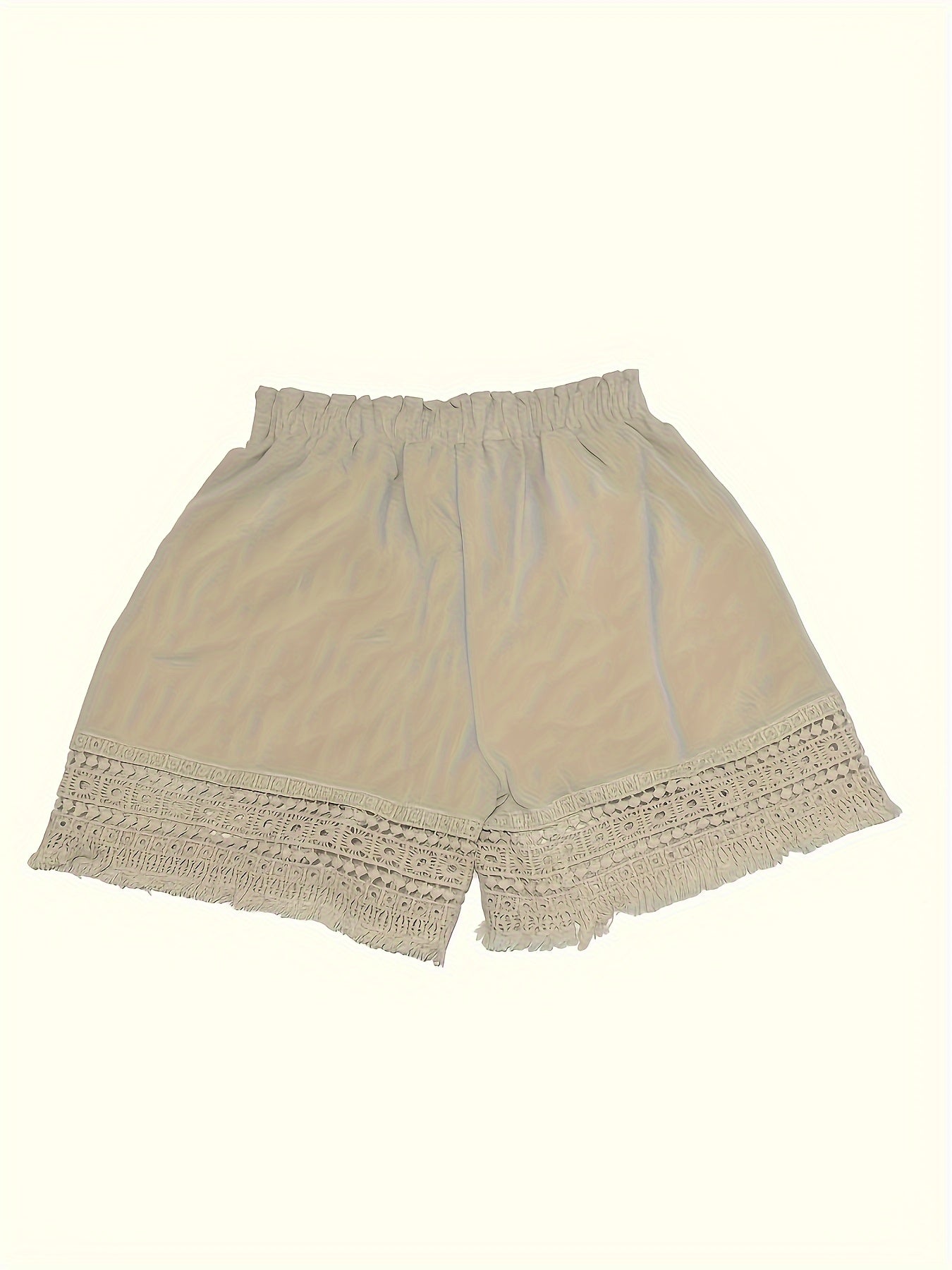 Women's Boho-Style Shorts with Crochet Details for Vacation and Leisure