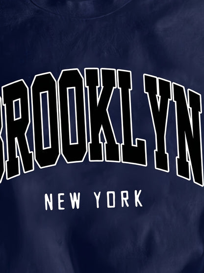 Women's Urban Streetwear T-Shirt "Brooklyn New York" – Casual College Style for Leisure and Everyday Wear