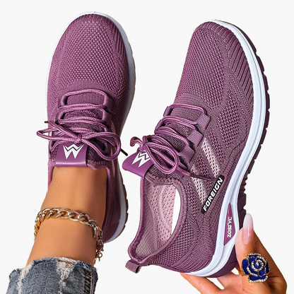 Women's Casual Sneakers with Laces – Comfortable Sports Shoes for Everyday & Fitness