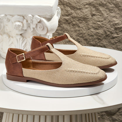 Damen T-Riemen Ballerinas – Elegante Flats für Alltag und Büro