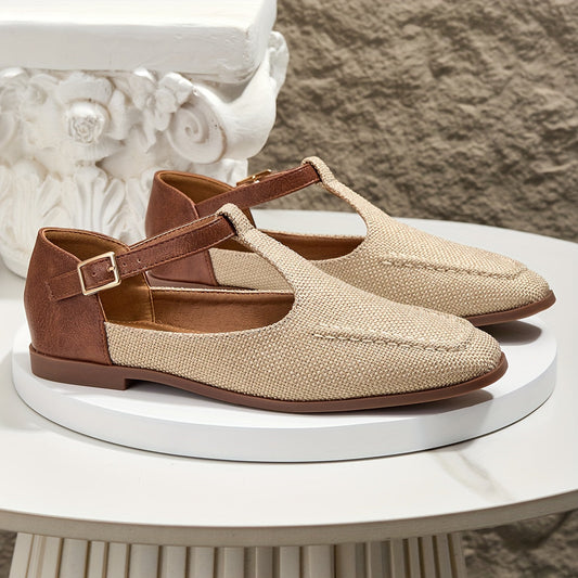 Damen T-Riemen Ballerinas – Elegante Flats für Alltag und Büro