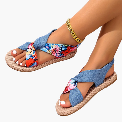 Damen Sommer-Sandalen mit Kreuzband und offener Zehenpartie – Modische Freizeitschuhe für Alltag und Urlaub