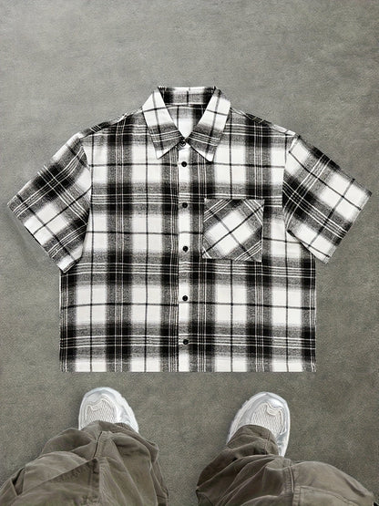 Herren Kurzarm Hemd im modernen Karo-Design – Lässiger Streetstyle für Alltag und Freizeit
