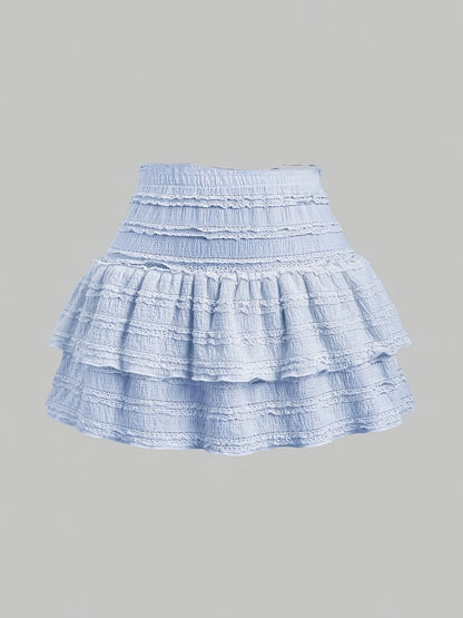 Damen Volant Minirock – Verspielter Lagen-Look für Frühling & Sommer