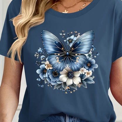 Women's Casual T-Shirt with Knot and Crew Neck – Perfect for Spring & Summer
