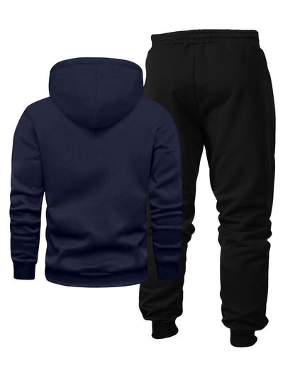 Unisex Trainingsanzug Set mit Kapuzenpullover und Jogginghose - Mehrfarbig