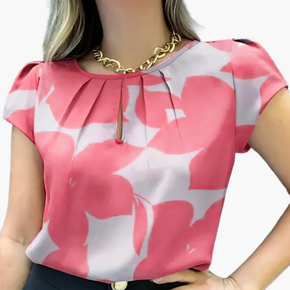 Women's Blouse Elegant Short Sleeve Modern Business Casual