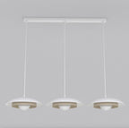 Hanglamp gepoedercoat staal Scandinavisch Skin wit mokka 95 x 30 x 120 cm, 3 lichtpunten voor boven de eettafel