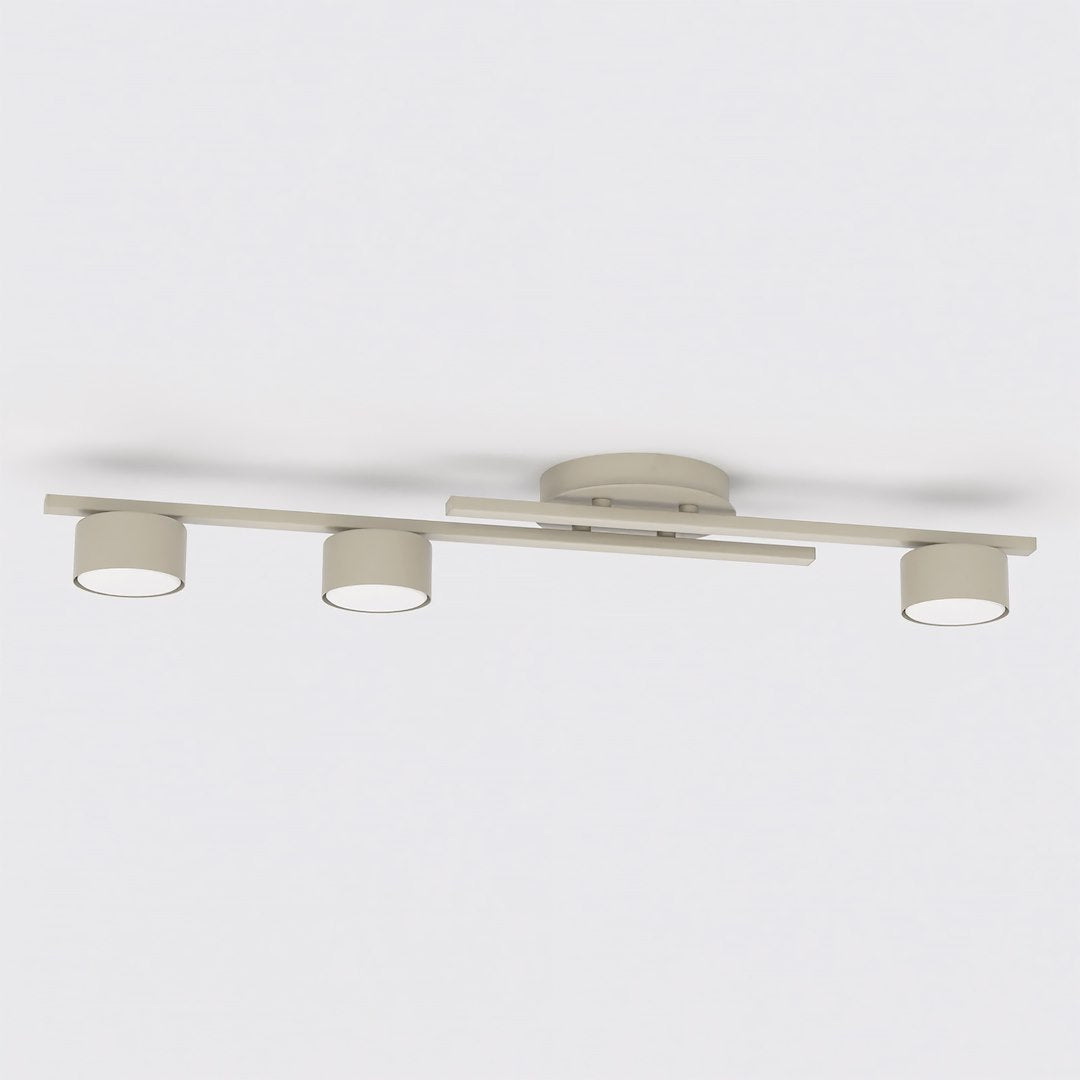 Plafondlamp gepoedercoat staal modern Fragment beige, 3 lichtpunten, 74 cm breed, voor woonkamer en slaapkamer