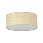 Plafondlamp gepoedercoat staal boho Aston, bruine kap, zwart armatuur, Ø 50 cm, 3 fittingen E27, woonkamer