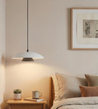 Hanglamp gepoedercoat staal Babel Scandinavisch wit met zwart, Ø 30 cm, voor eettafel en keukeneiland