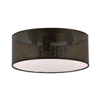Plafondlamp gepoedercoat staal industrieel Aston zwart en goud, Ø 50 cm, 3 fittingen E27