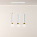 Hanglamp staal modern Kibo wit met goud, 3 lichts, verstelbare hoogte – 45 x 100 cm
