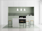Hanglamp 3-lichts gepoedercoat staal en hout Bolero, wit Scandinavisch, 66 x 100 cm, woonkamer