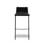 Barkruk eiken zwart met voetsteun, zithoogte 78 cm – 51 x 53 x 97 cm, stapelbaar, keuken en bar