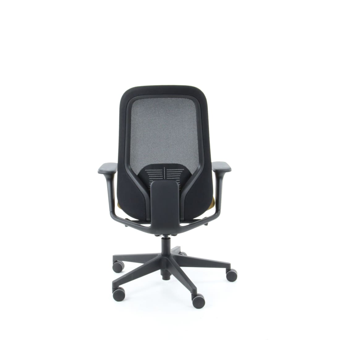 Bureaustoel ergonomisch mesh Nora geel Regain-stoffering, 5D-armleuningen en verstelbare lendensteun