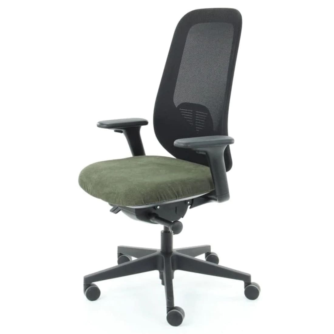 Bureaustoel ergonomisch Nora mesh groen Regain, 5D-armleggers en verstelbare lendensteun