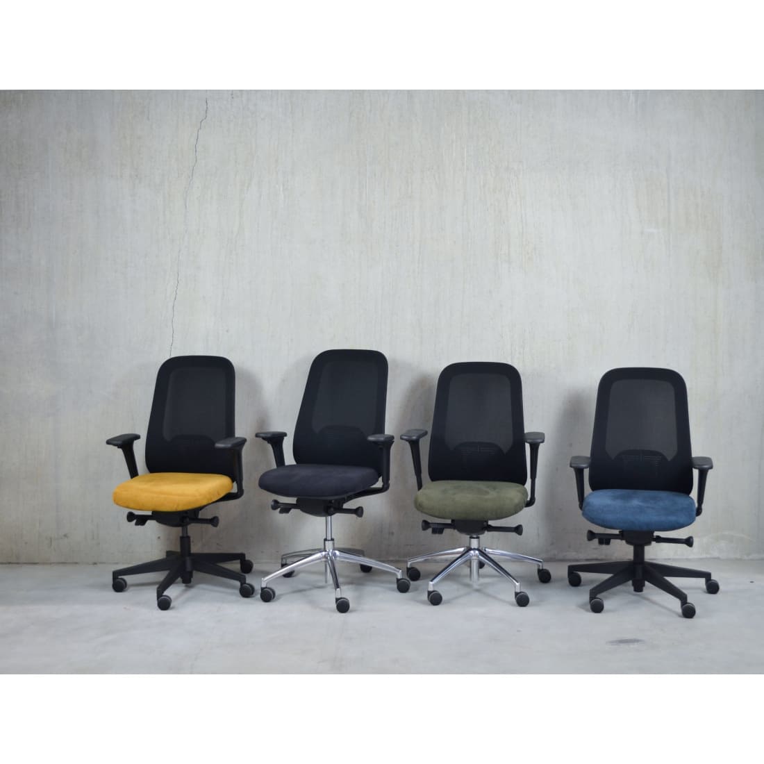 Bureaustoel ergonomisch Nora mesh groen Regain, 5D-armleggers en verstelbare lendensteun