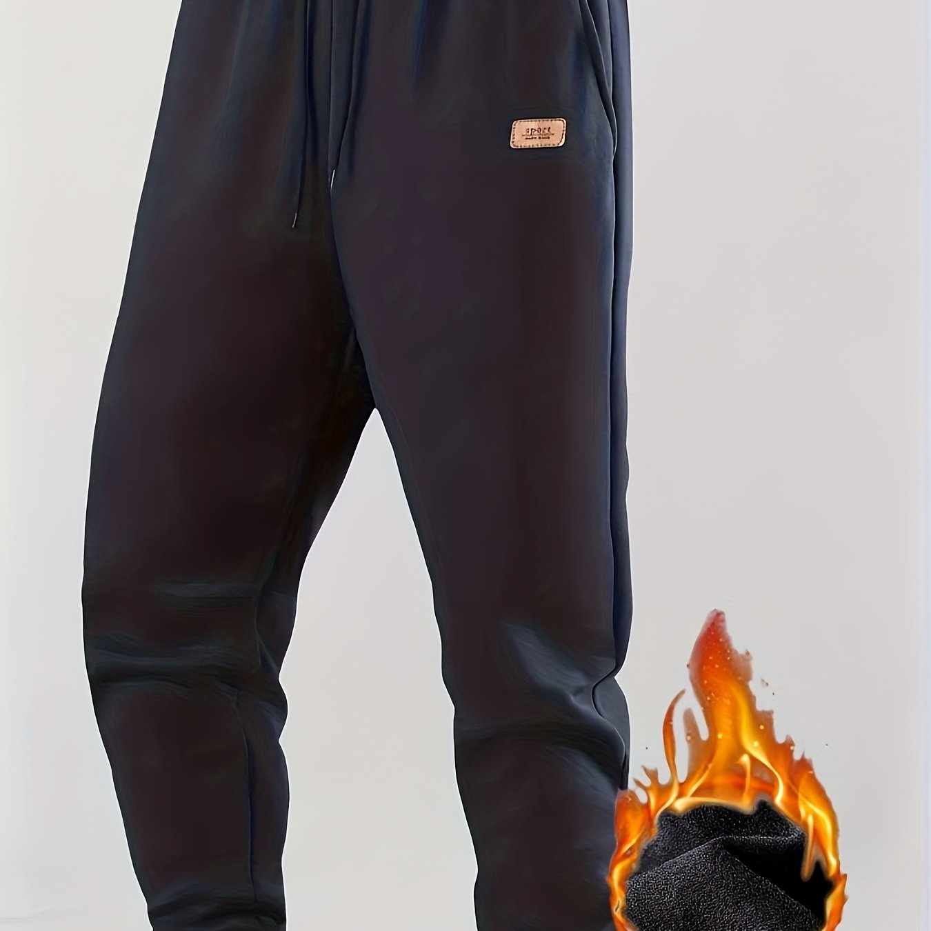 Gefütterte Jogginghose für Herren mit Kordelzug und Bündchen