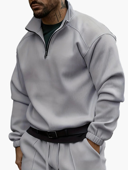 Men's Casual Tracksuit with Zipper – Casual Set for Everyday and Sports