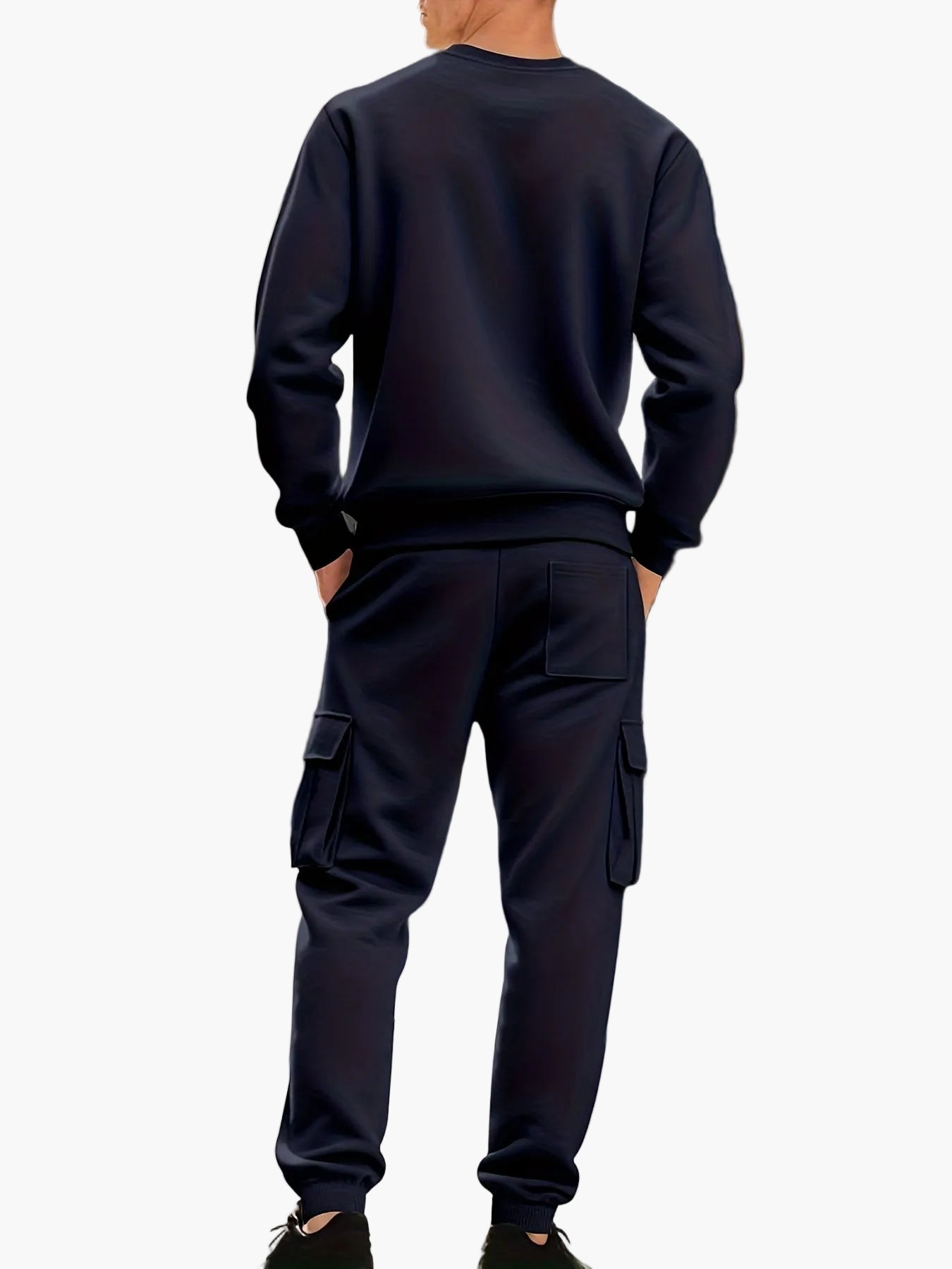 Herren Freizeit-Sportanzug Set mit Sweatshirt und Cargo-Jogginghose – Urbaner Zweiteiler für Alltag und Sport