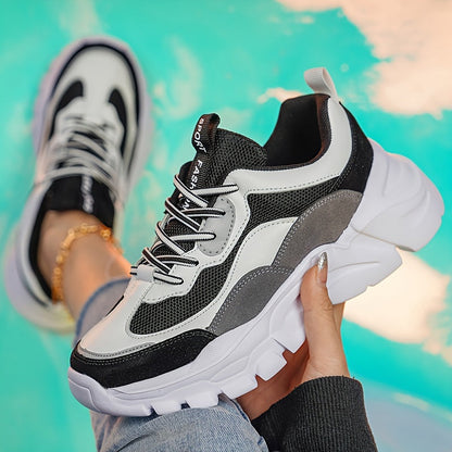 Women's Chunky Sneakers in Trendy Design for Everyday and Leisure – Sporty Street Style