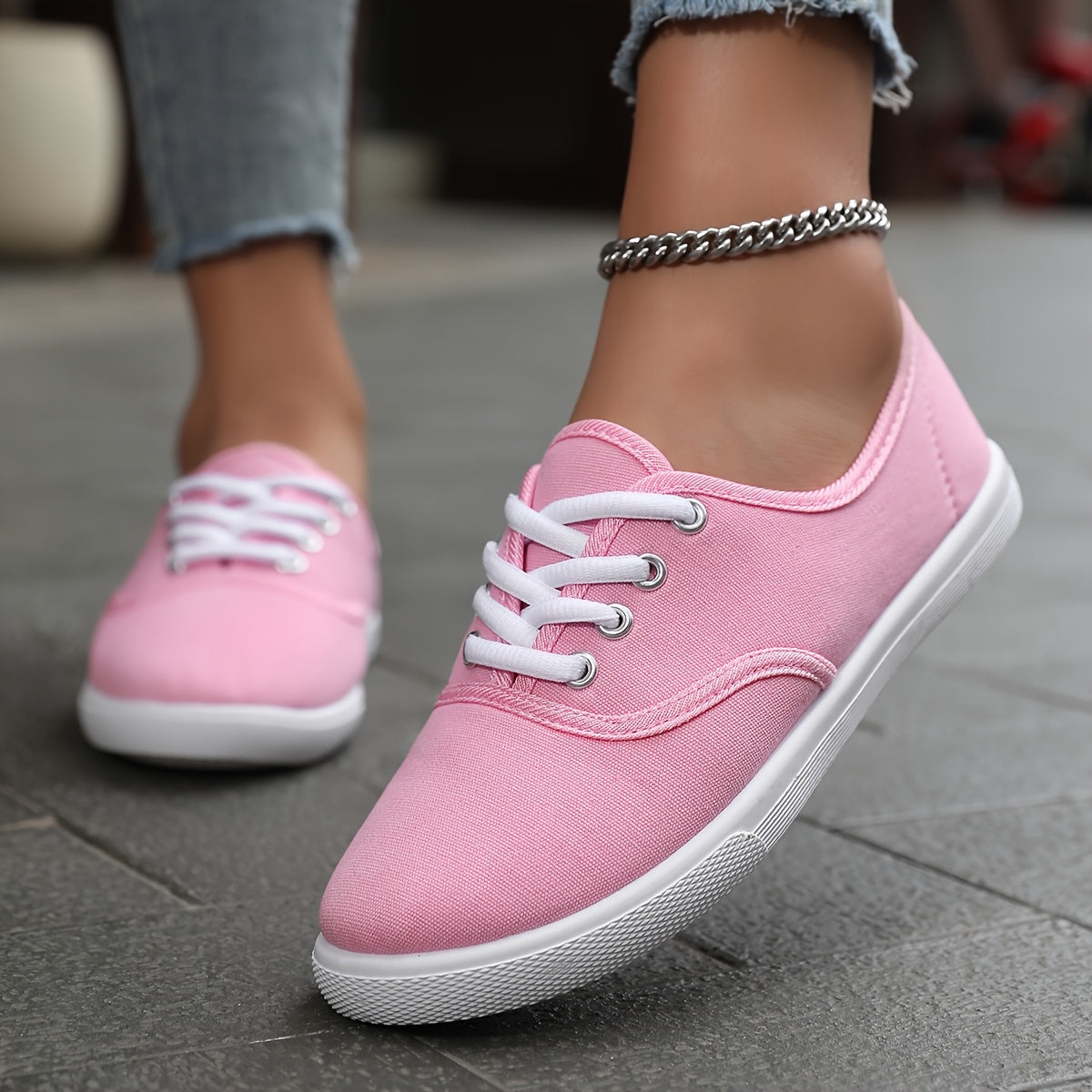 Women's Casual Sneakers Low-Top Classic Lace-Up Everyday