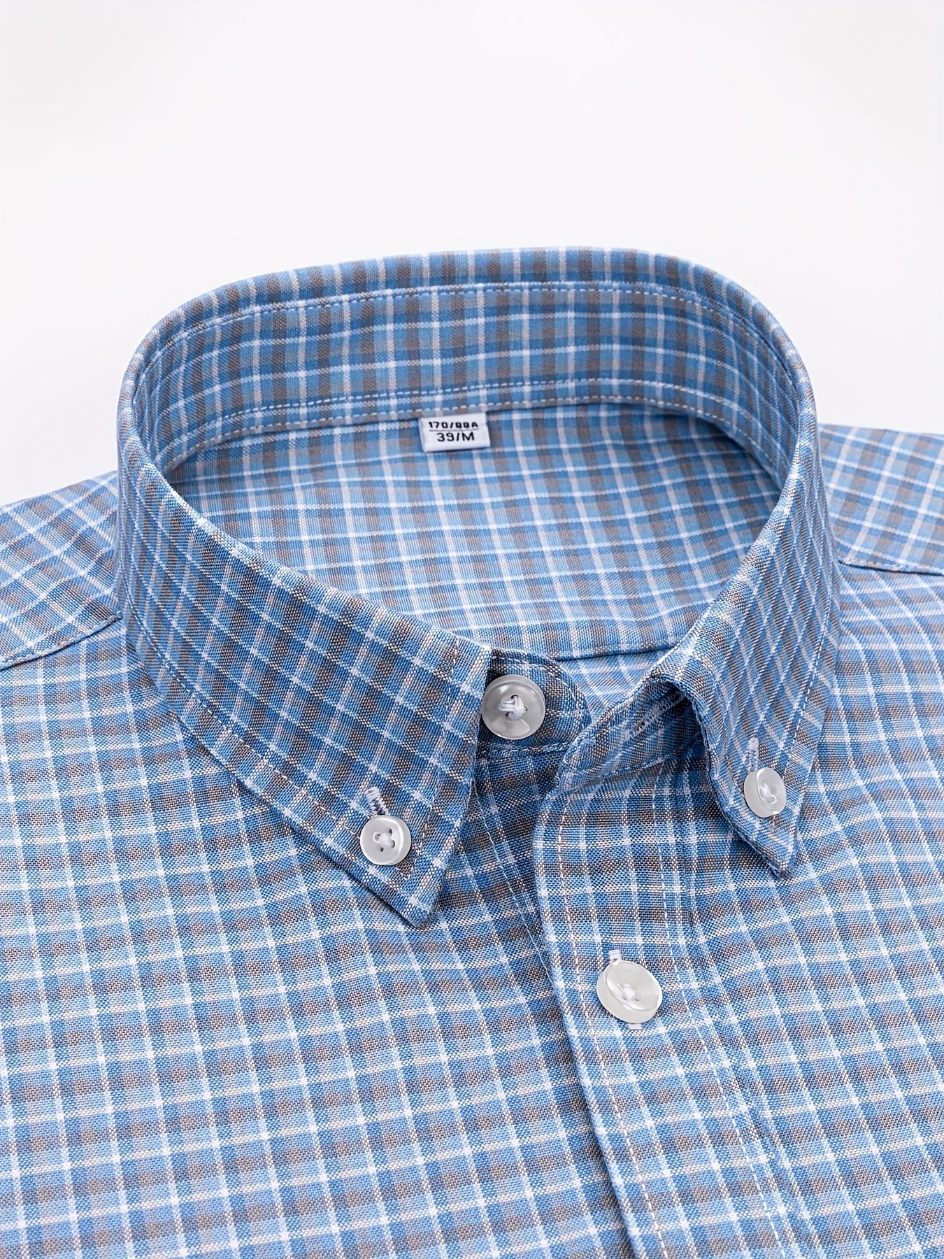 Men's Casual Shirt Checked – Modern Long-Sleeve Shirt for Everyday & Office